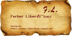 Ferber Liberátusz névjegykártya